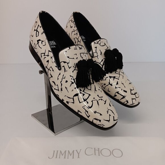 Jimmy Choo Patent Leather Foxley Eric Haze Poggy Loafers - EU45/US12